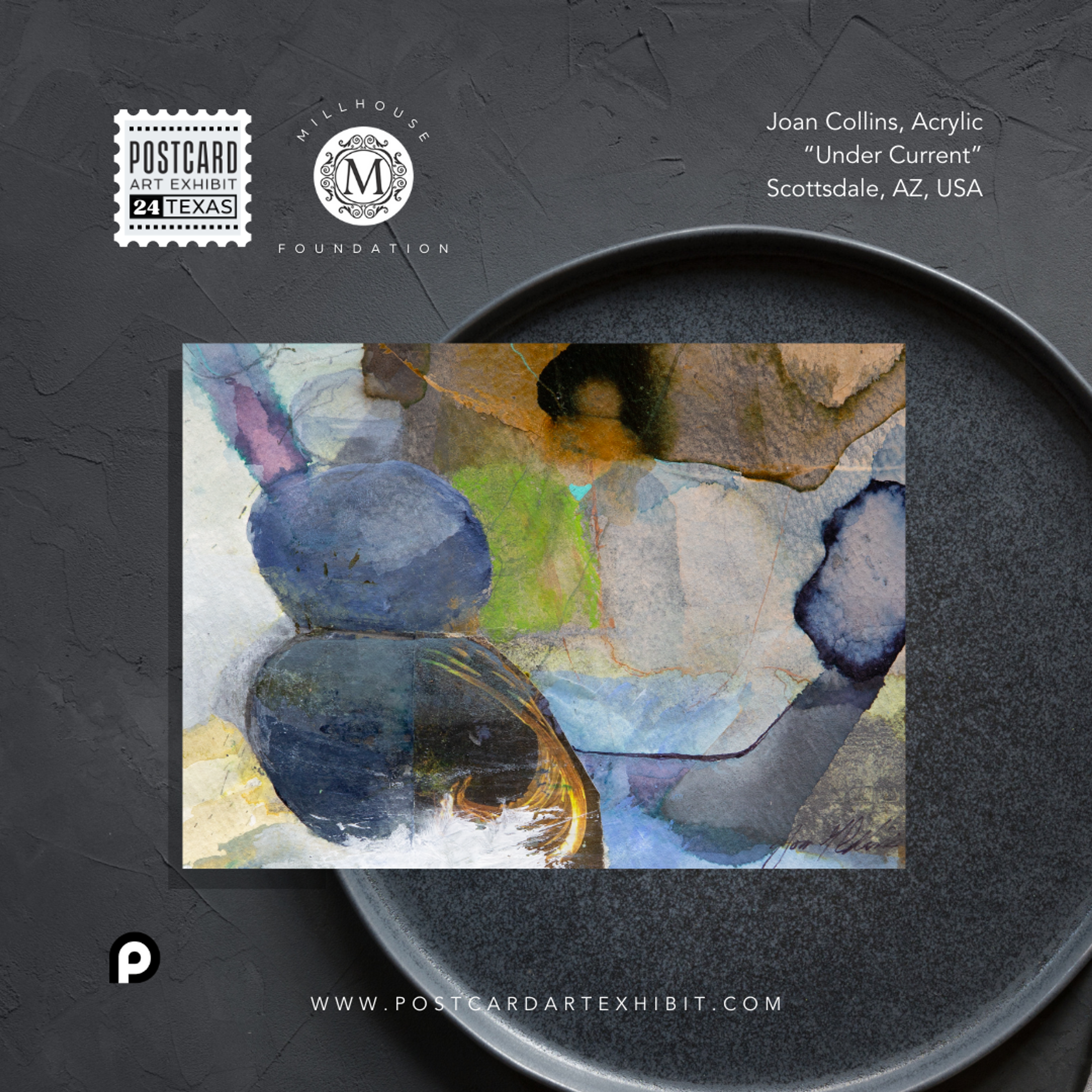 Joan Collins, "Under Current" - Postcard Art