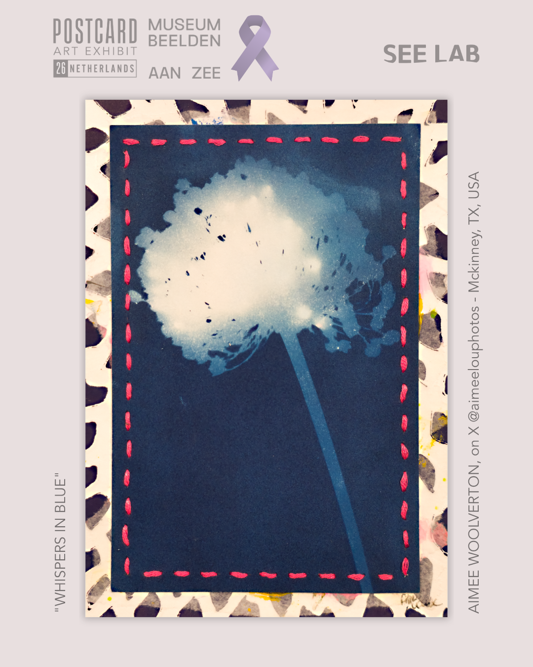 Aimee Woolverton, "Whispers in Blue" - Postcard Art