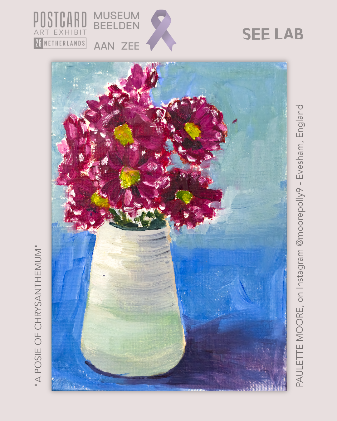 Paulette Moore, "A Posie of Chrysanthemum" - Postcard Art