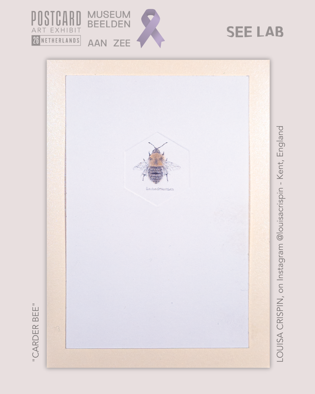 Louisa Crispin, "Carder Bee" - Postcard Art
