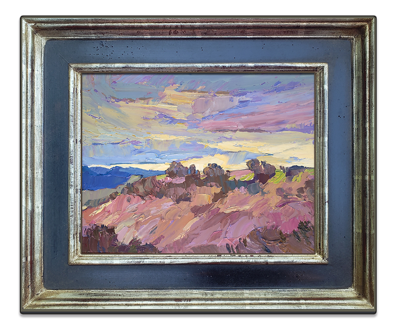 "Carmel Valley Color", 10 1/4x13 1/4" by Carole Gray-Weihman - plein air oil on panel - Frame by Masterworks Frames - Carmel, California - Authentique Gallery, St George, Utah