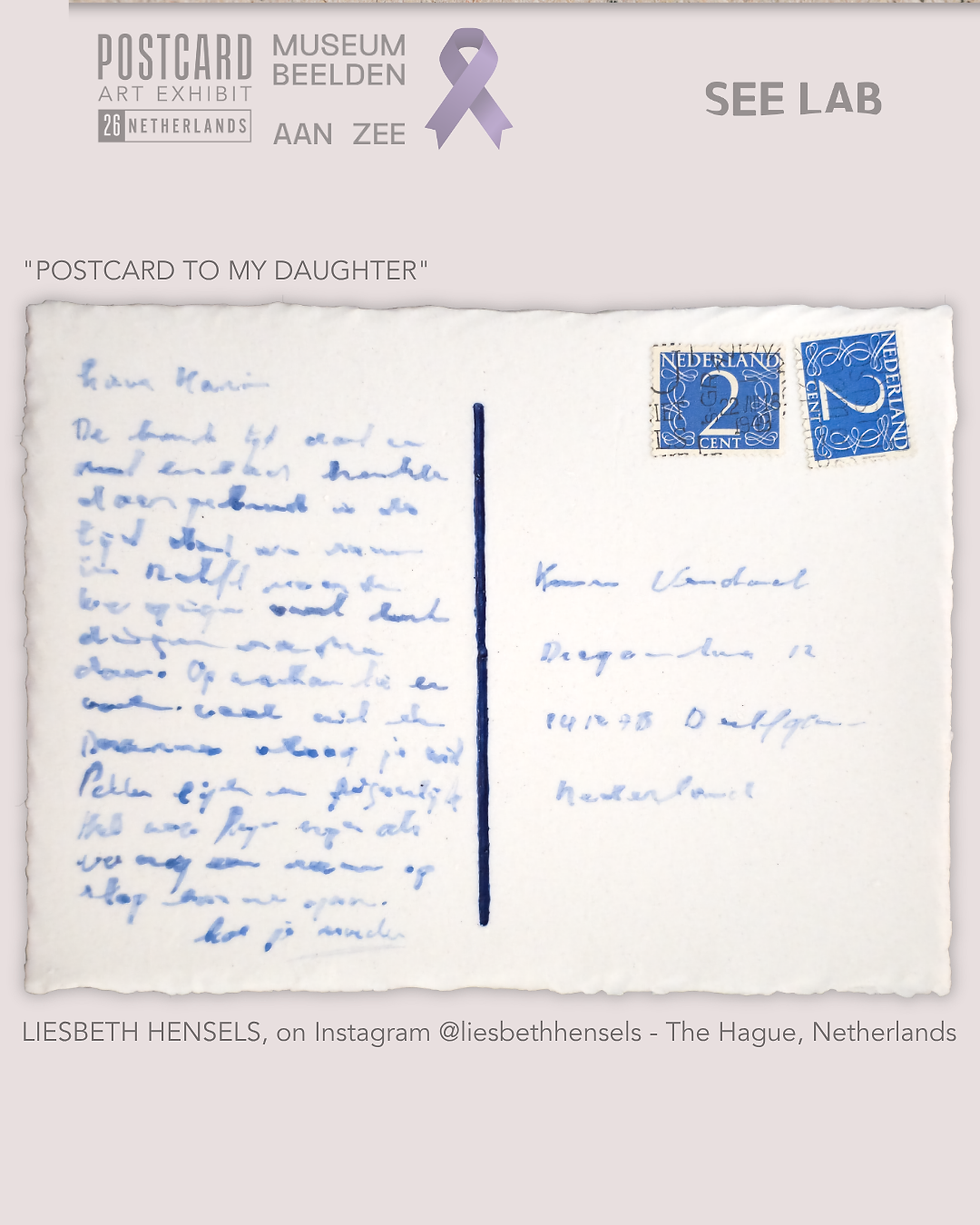 Thumbnail: Liesbeth Hensels, "Postcard to my Daughter" - Postcard Art