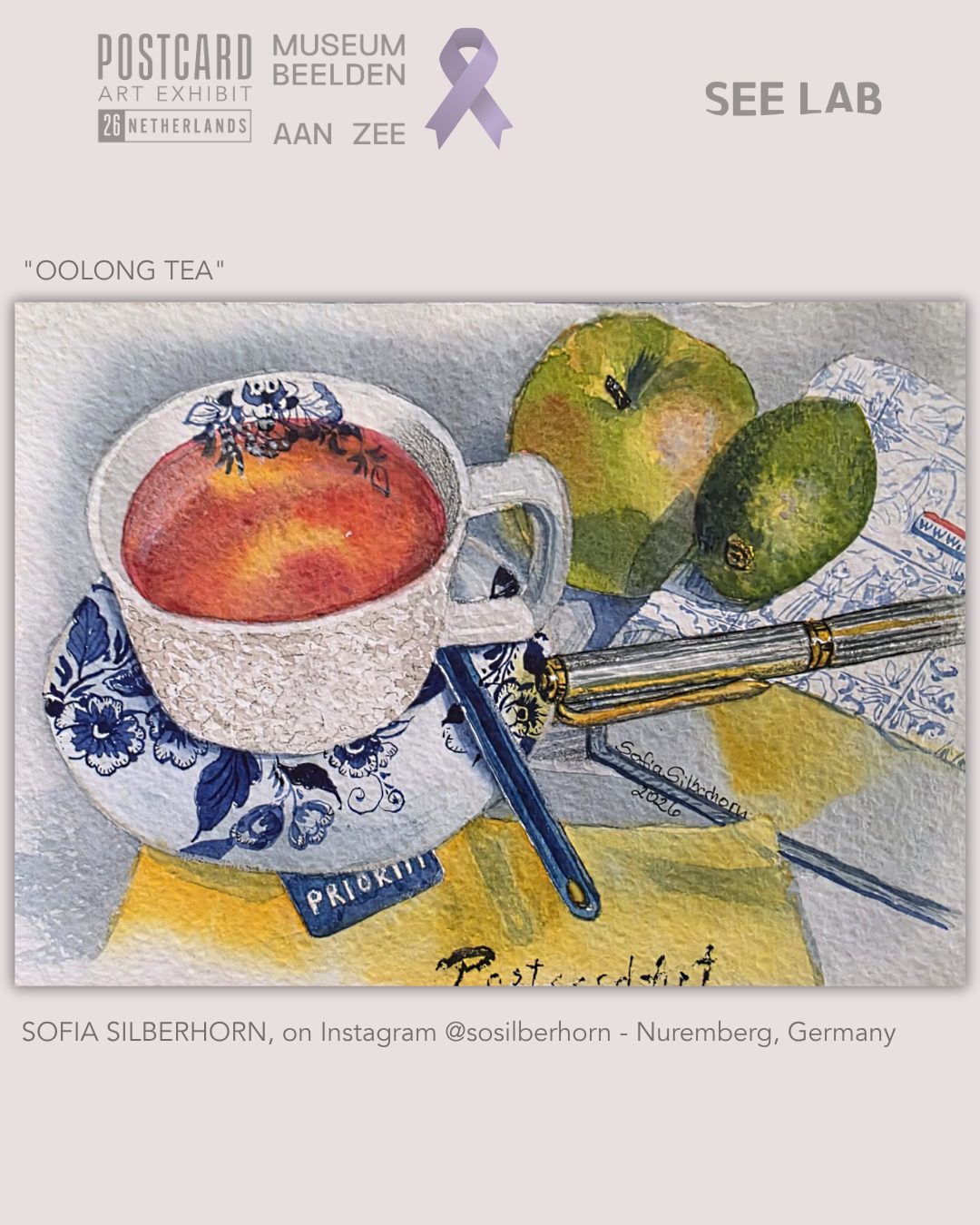 Sofia Silberhorn, "Oolong Tea" - Postcard Art