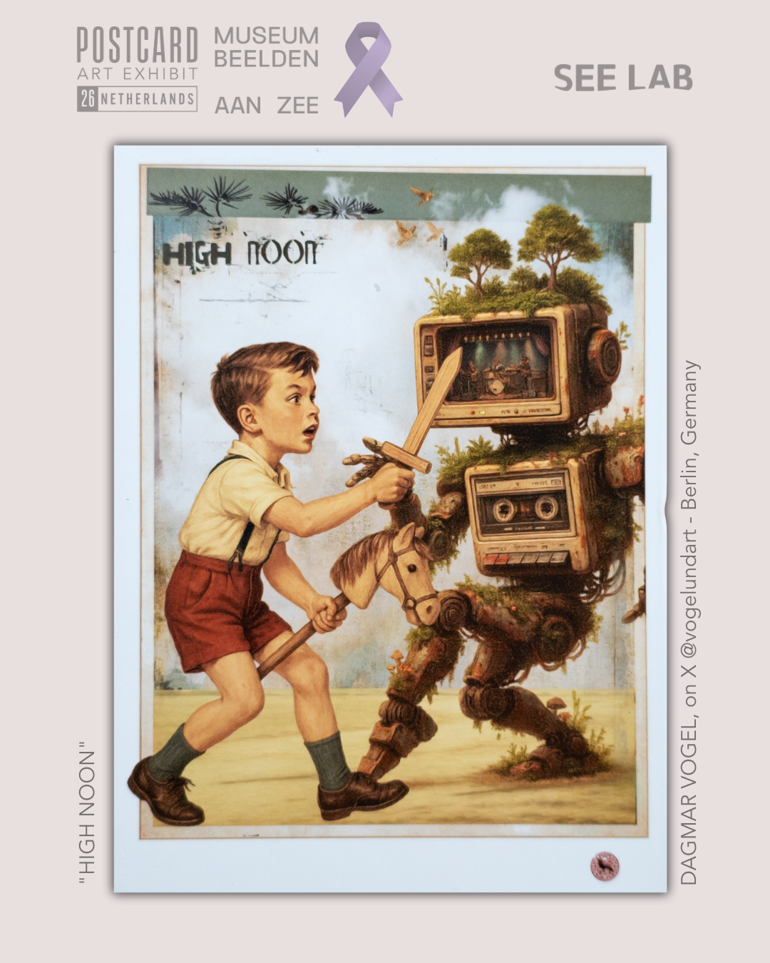 Dagmar Vogel, Digital Art / Digital Illustration -  "High Noon" - Berlin, Germany - Postcard Art Exhibit 2026