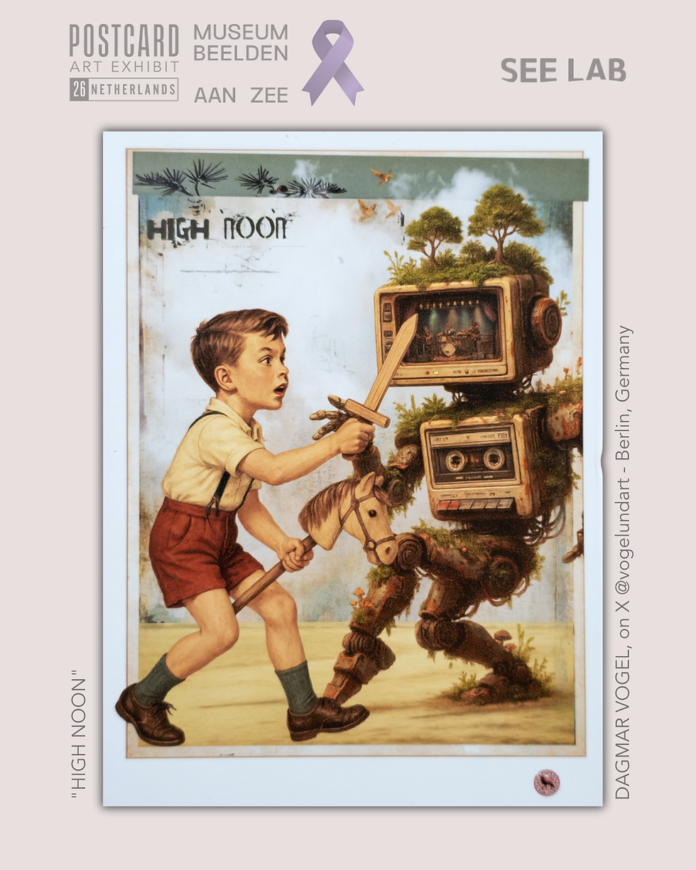 Dagmar Vogel, Digital Art / Digital Illustration -  "High Noon" - Berlin, Germany - Postcard Art Exhibit 2026