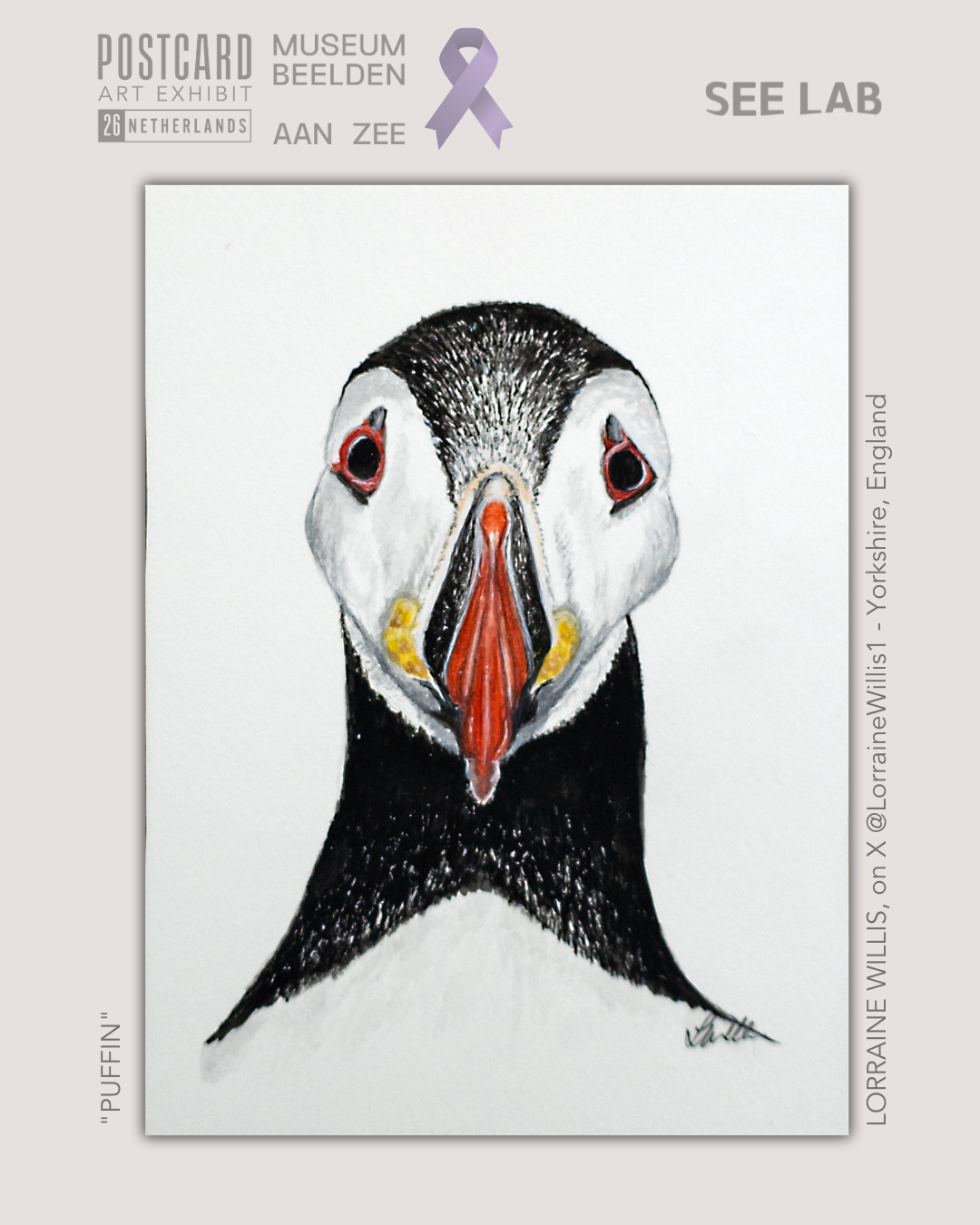 Lorraine Willis, "Puffin" - Postcard Art