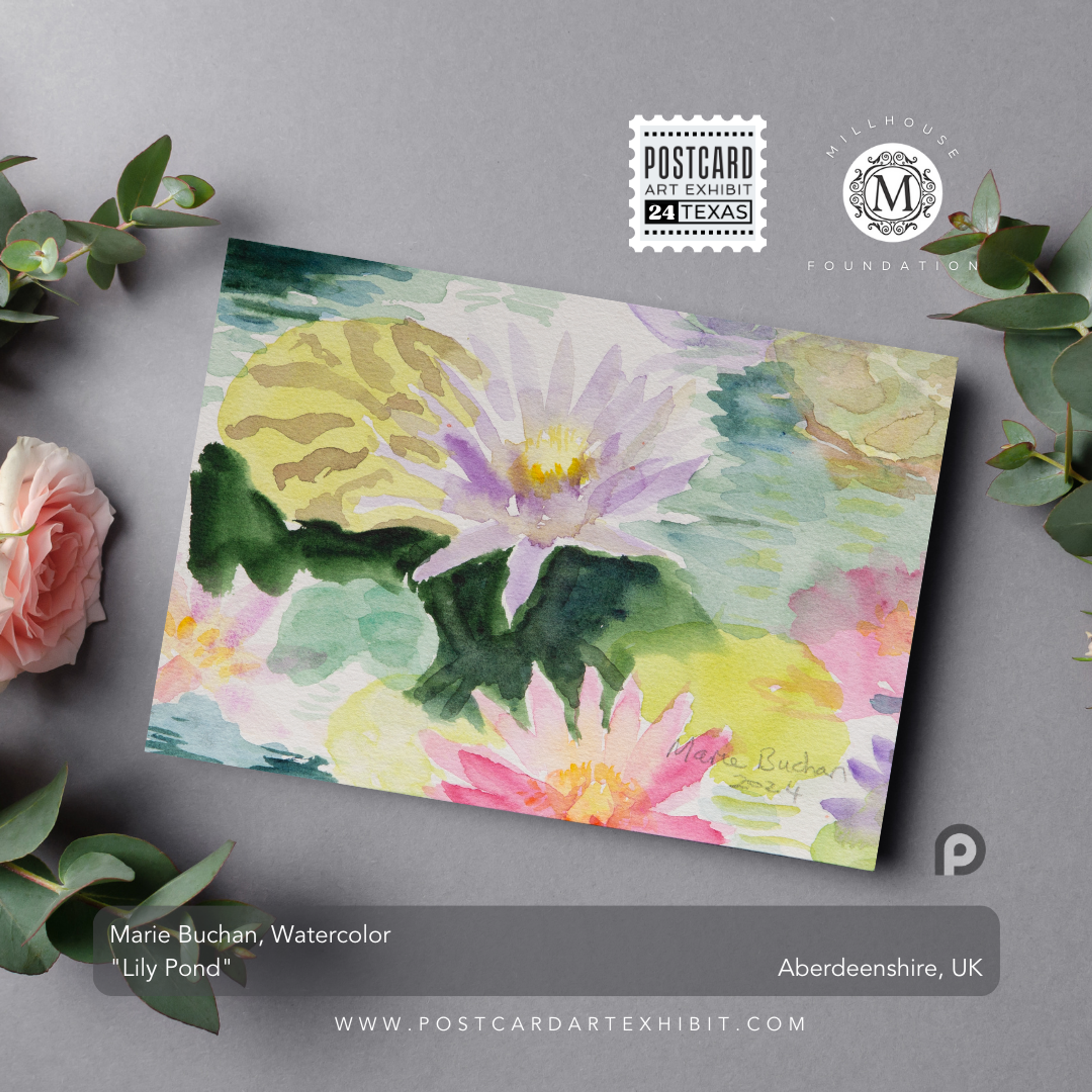 Marie Buchan, "Lily Pond" - Postcard Art