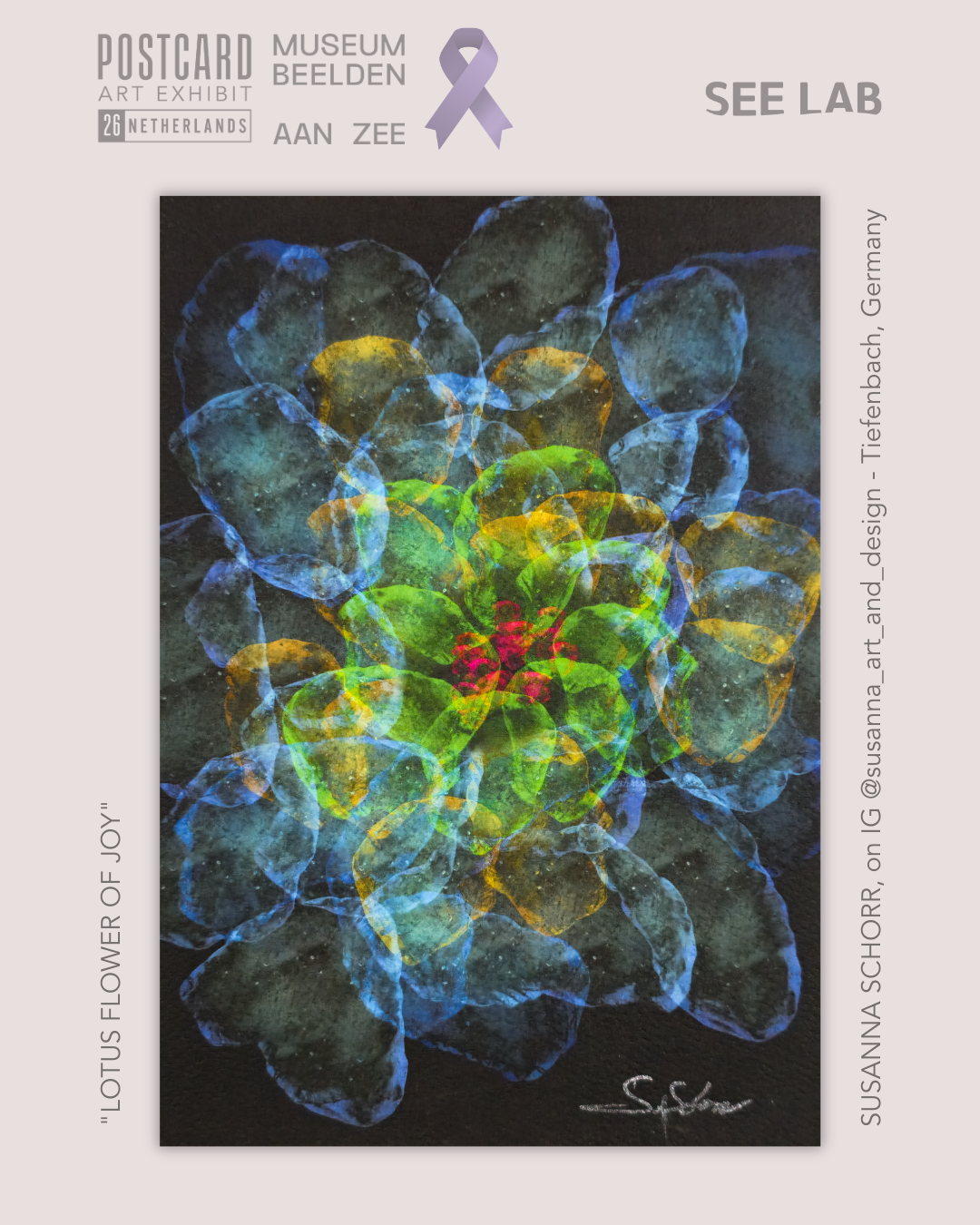 Susanna Schorr, "Lotus Flower of Joy" - Postcard Art