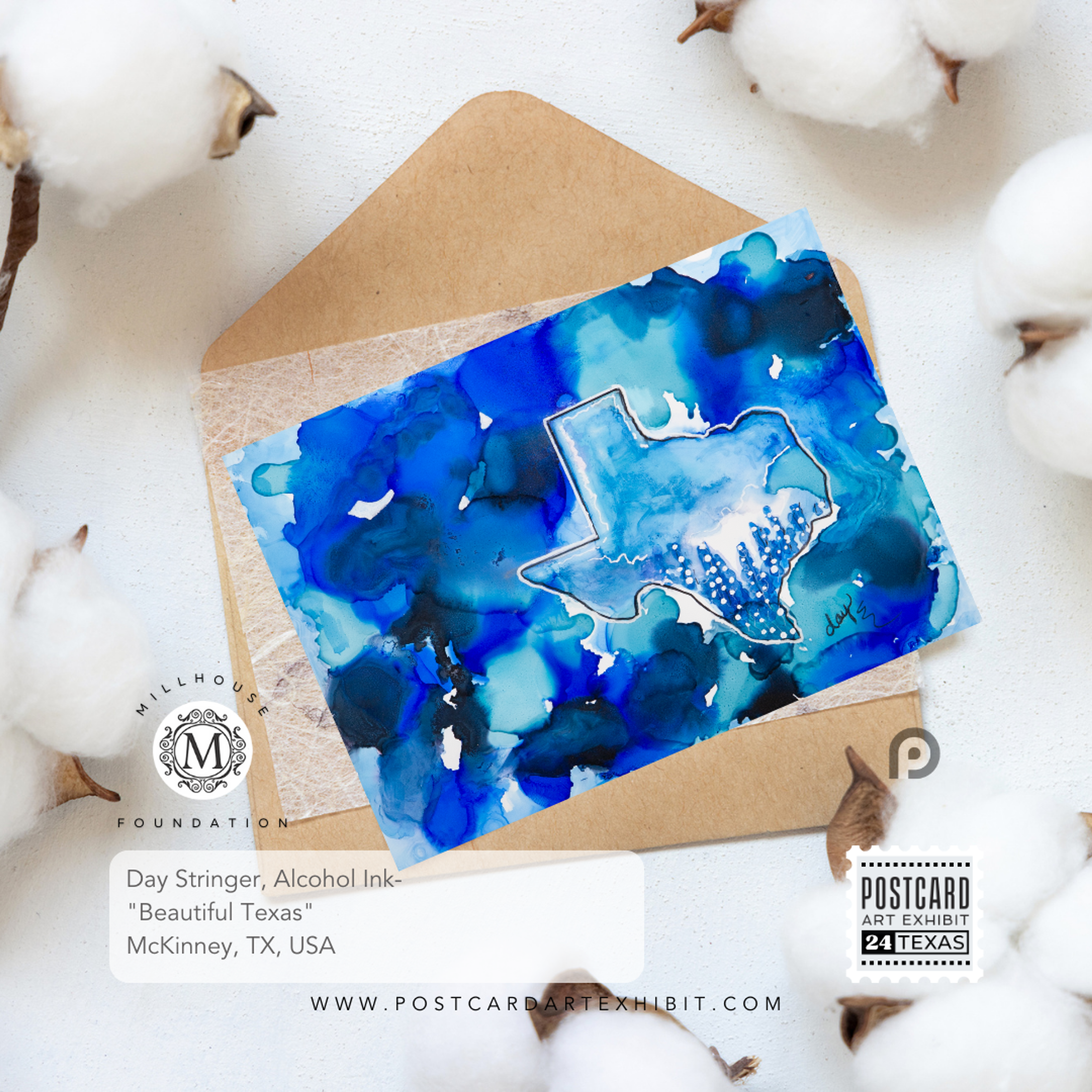 Day Stringer, "Beautiful Texas" - Postcard Art