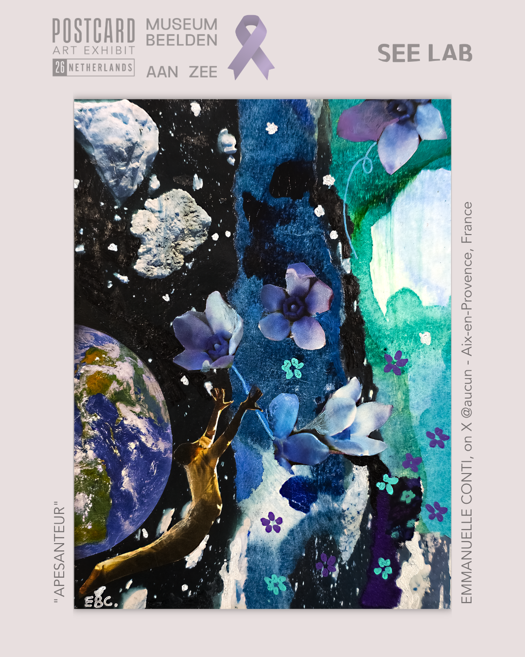 Emmanuelle Conti, "Apesanteur" - Postcard Art