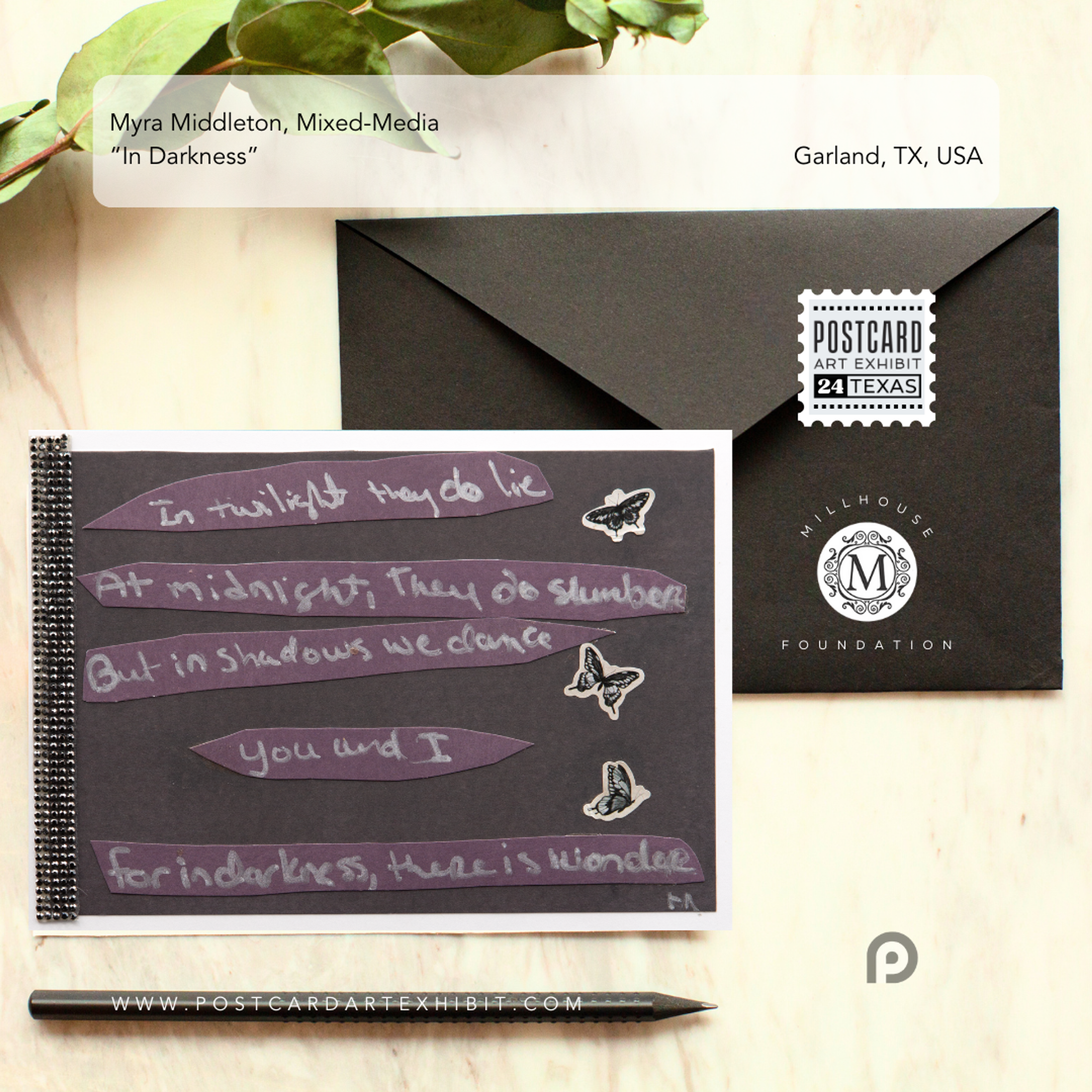 Myra Middleton, "In Darkness" - Postcard Art