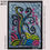 Thumbnail: Aimee Woolverton, Linocut & Embroidery - "Rooted in Memories" - McKinney, TX, USA - Postcard Art Exhibit 2024, Millhouse