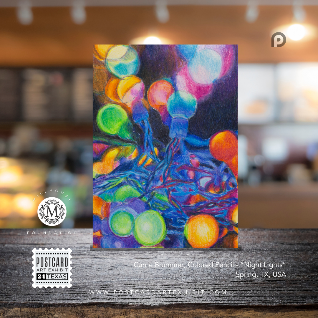 Carrie Brummer, "Night Lights" - Postcard Art