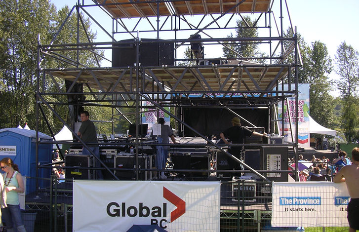 Deer Lake Festival Lawn - FOH scaffolding