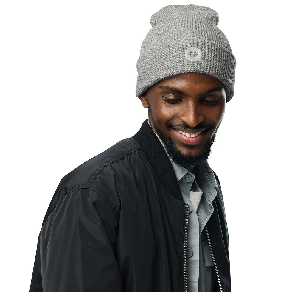 Thumbnail: That's Just Good Heart Waffle Beanie