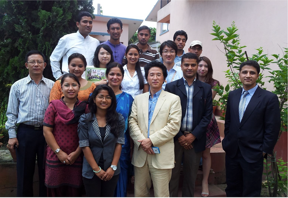 Faculty of Kathmandu Law School, the person on KS Park's left hand side is Gita Pathak-Sangroula, Dean of KLS and the main host of the seminar