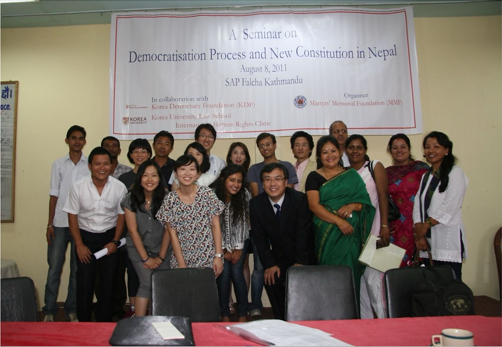 After the KDF-MMF joint seminar on Democratisation Process and New Constitution in Nepal
