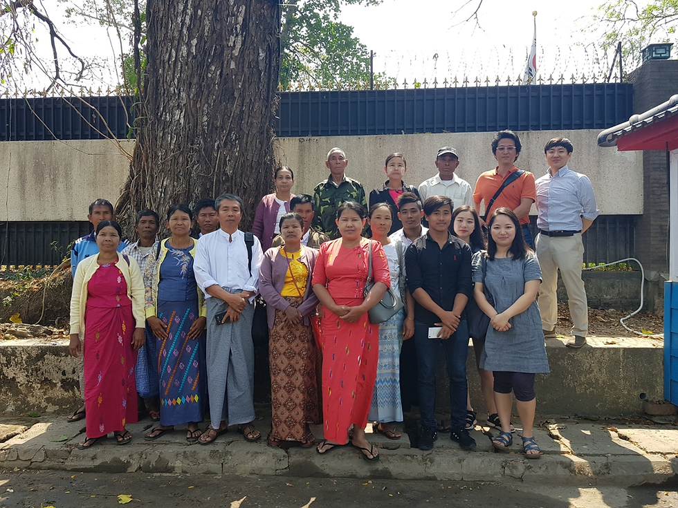 in front of the consulate general office, Yangon