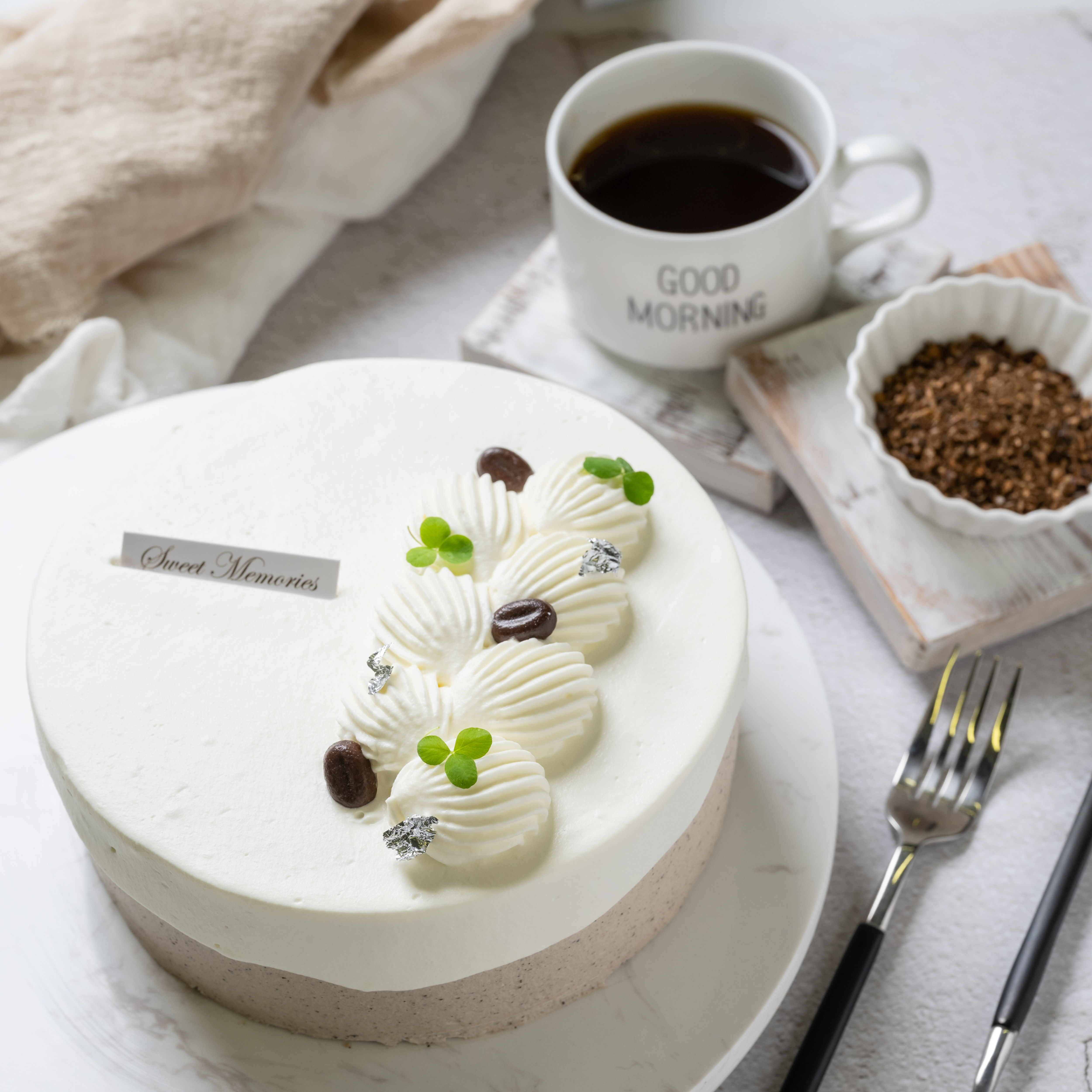 Creamy Barley Coffee Cake