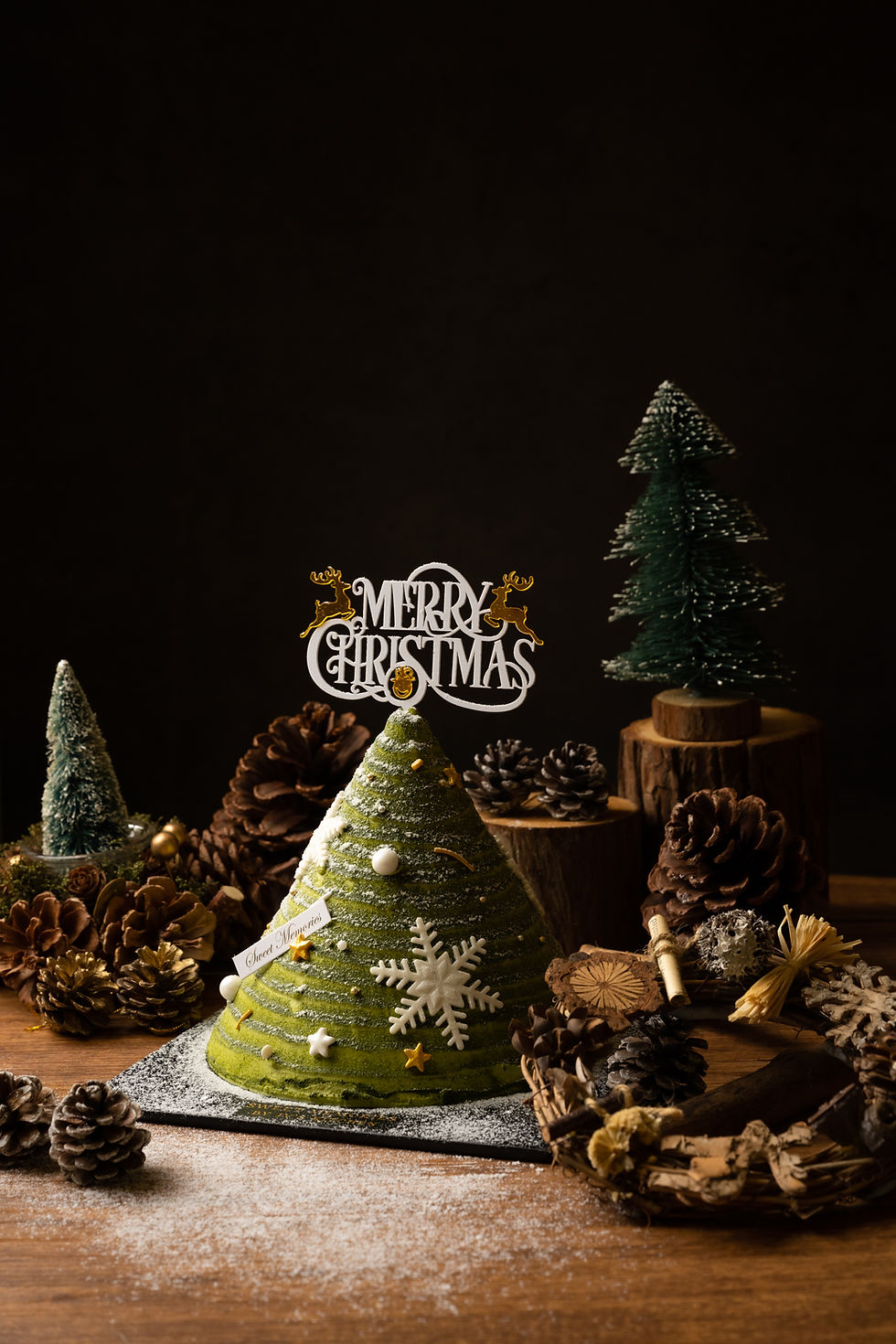 Thumbnail: Strawberry Matcha Mochi Chessecake(Christmas tree)