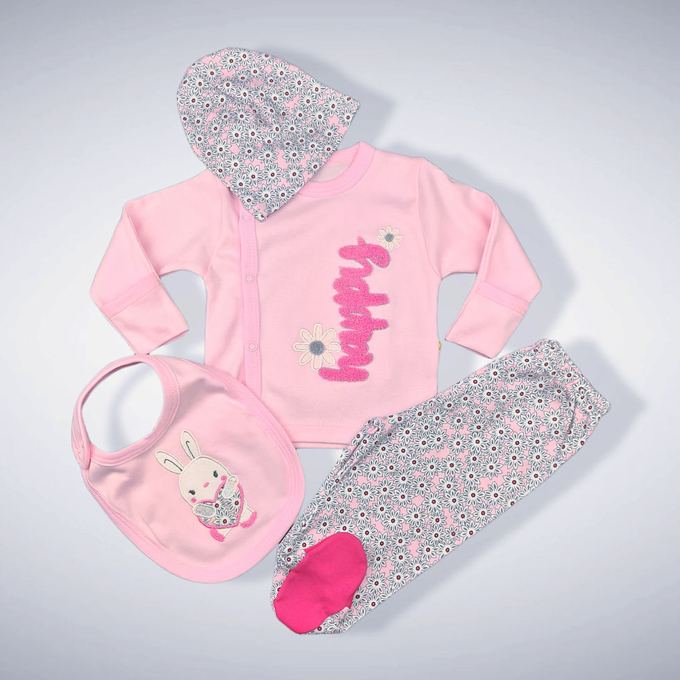 4-Delige Newbornset "Happy"