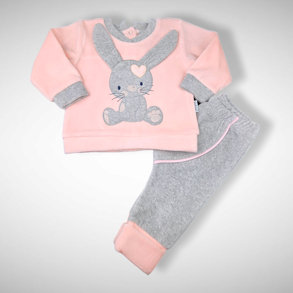 Velours set "Konijntje"