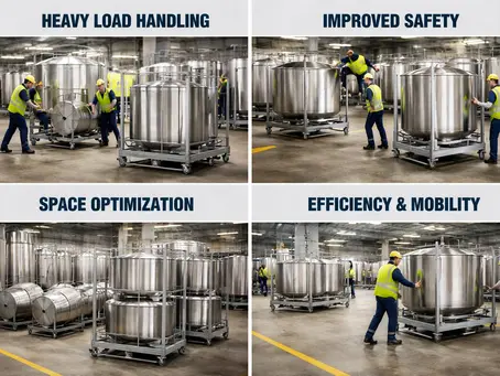 challenges solved by Industrial Tank Stillage Trolley manufacturers