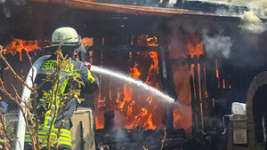 Großbrand in Celler Kleingartenkolonie: Mehrere Lauben zerstört, Tiere gerettet