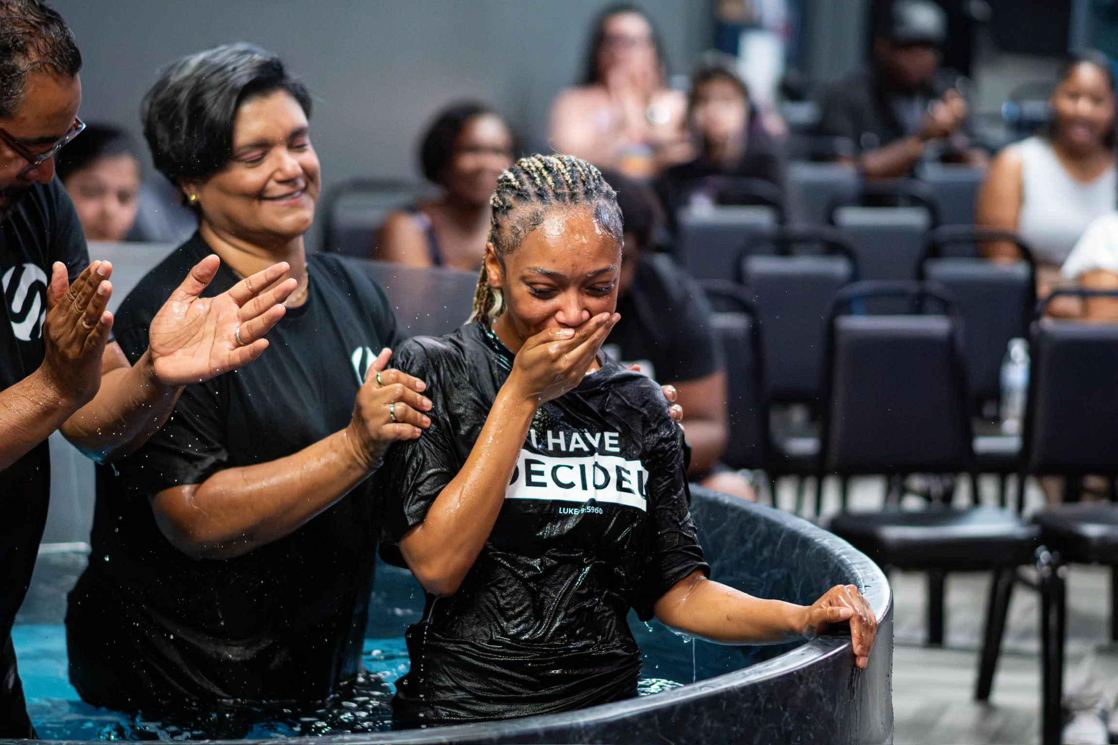 A baptism celebration at Scarlet Note