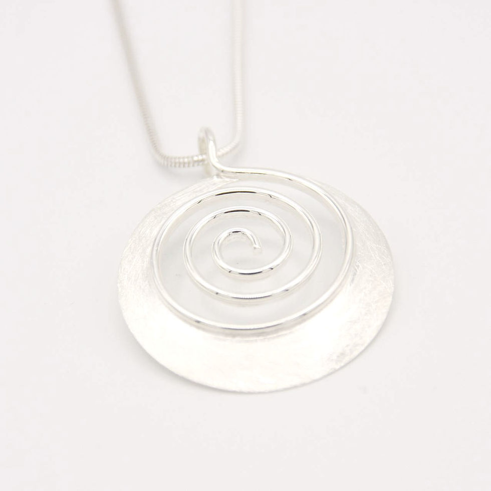 Sterling Silber Anhänger Teil-gebürstet