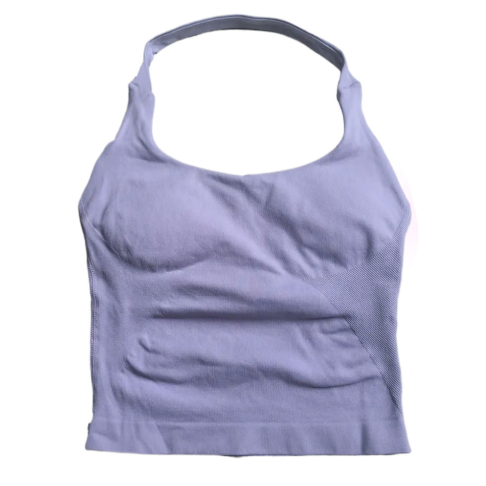 Miniatura: Gym Top Women Clothes Strappy Workout Tank Top Padded Sports Bra Backless Yoga S