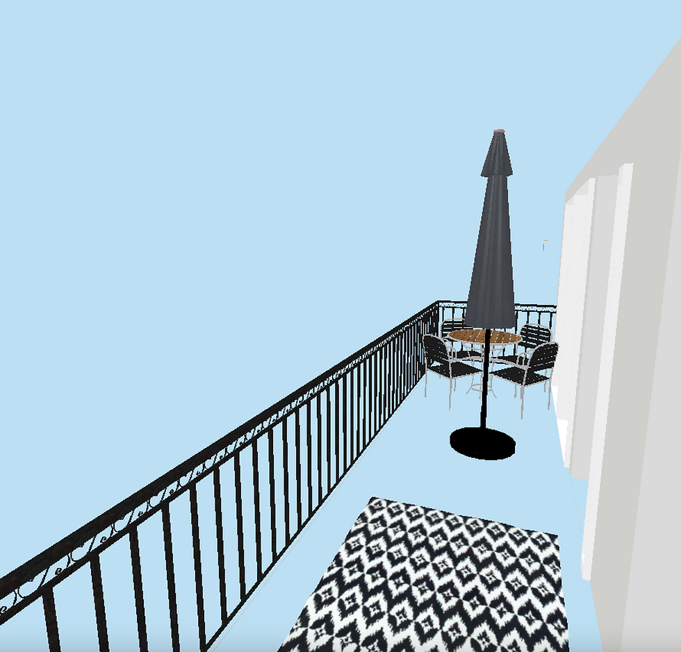 3D Ansicht-Balkon