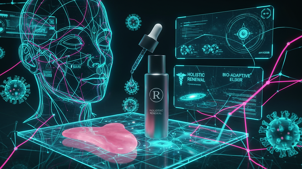 Eye-level view of a rose quartz gua sha tool next to a bottle of facial oil