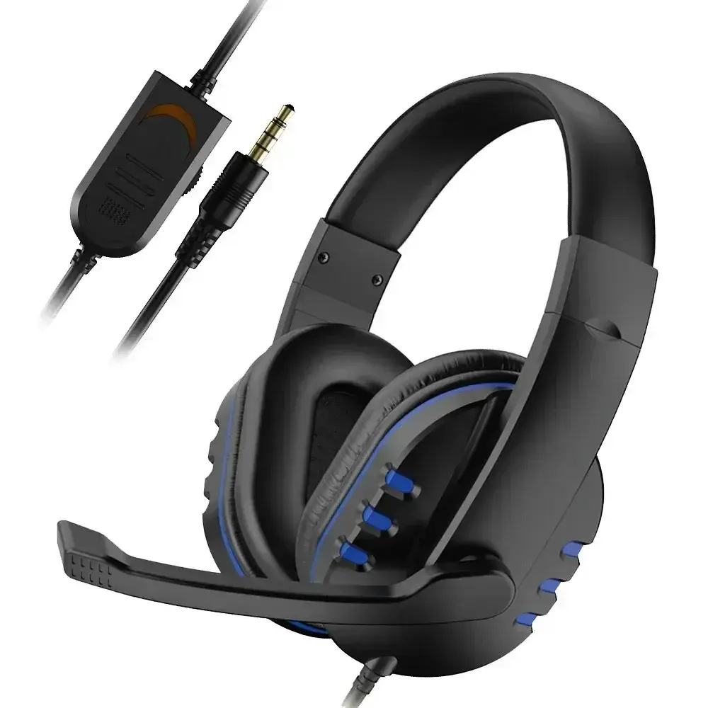 3.5mm Headphones Wired Gaming Headset Earphones For PS4 Play Station 4 Game PC C