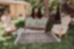 Vintage furniture rental for vineyard wedding Palisade Colorado velvet couch