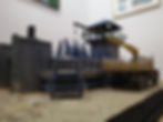 Detailed scale model of a Raptor Pen with crane and truck.