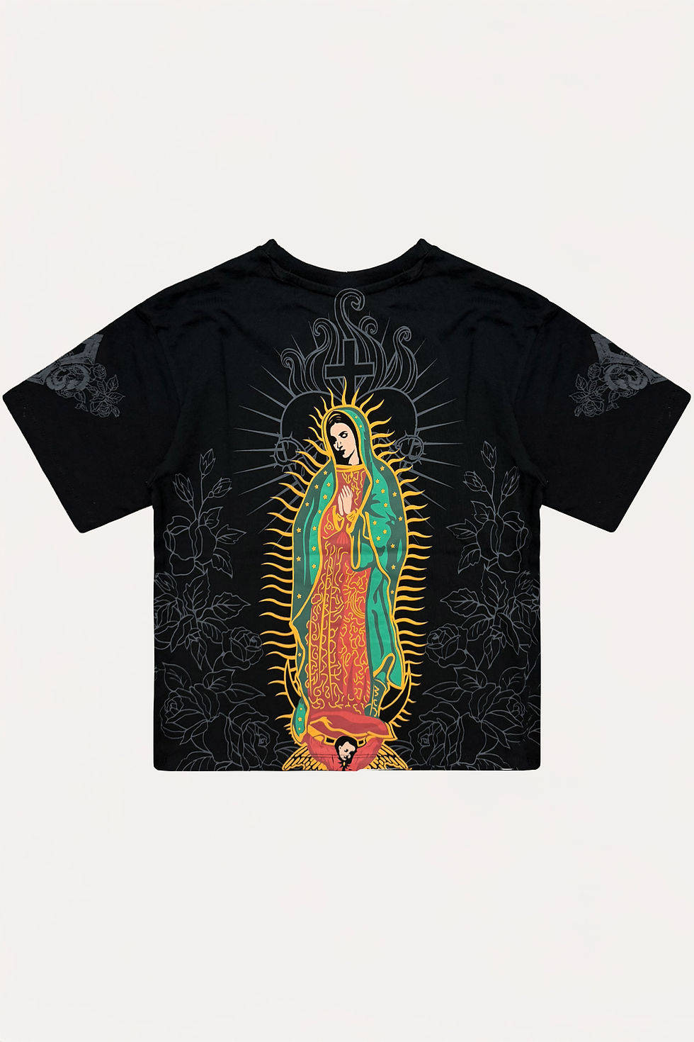 Thumbnail: Black "Sacred Heart" Boxy T-Shirt
