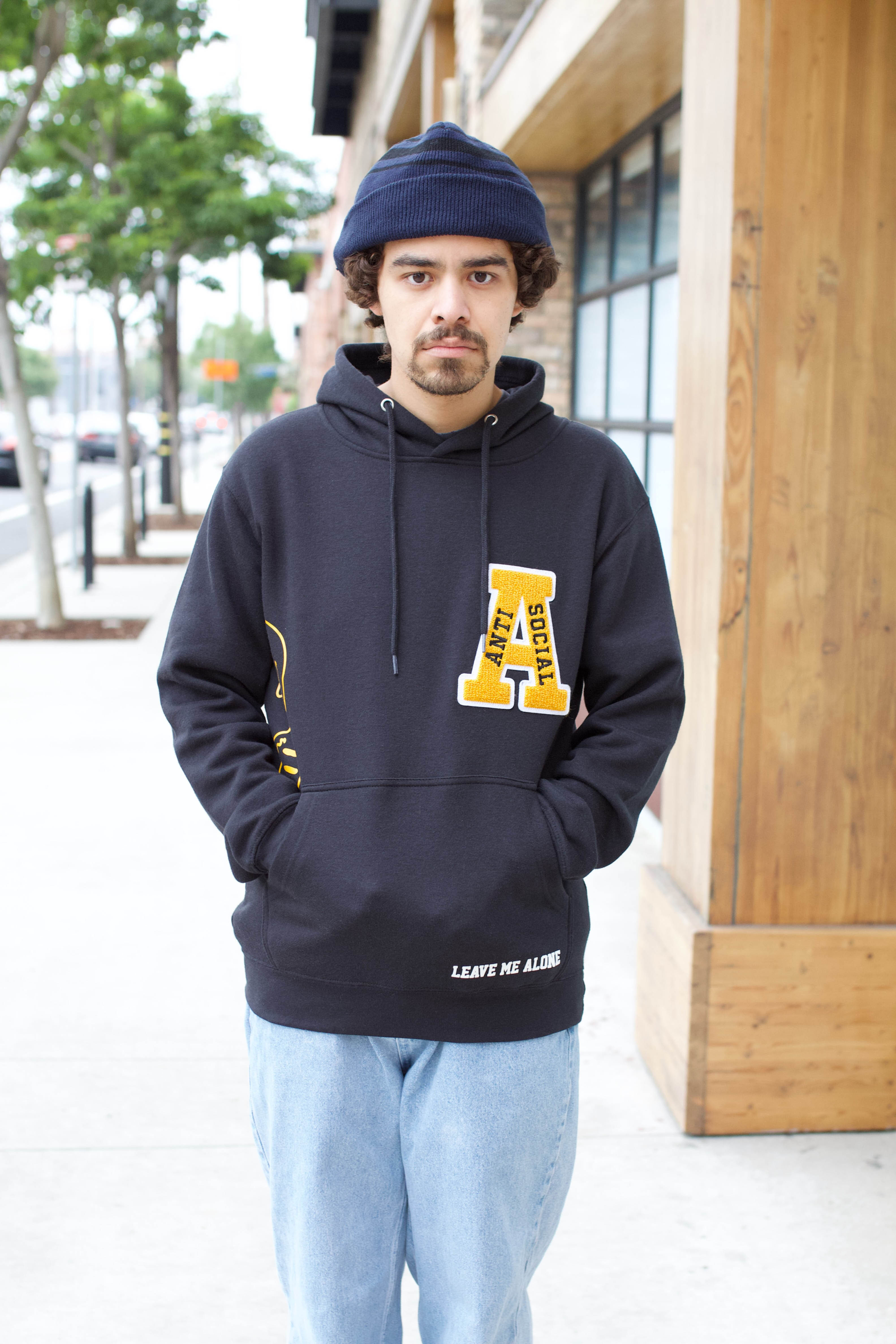 Black "Antisocial" Hoodie