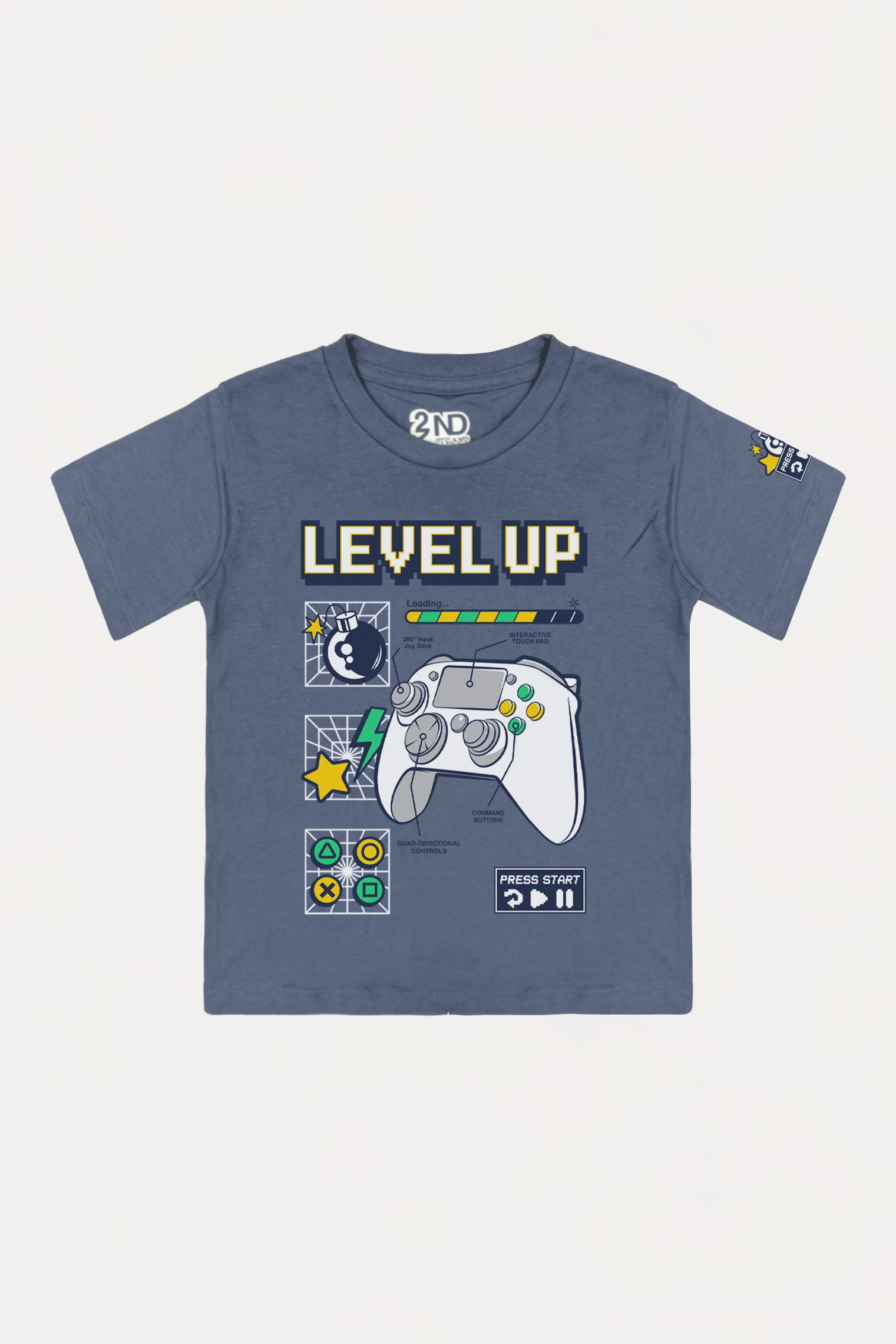 Denim "Level Up" Reflective T-Shirt