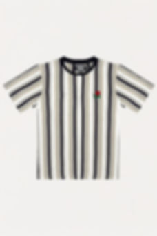 Striped Rose Embroidered T-Shirt