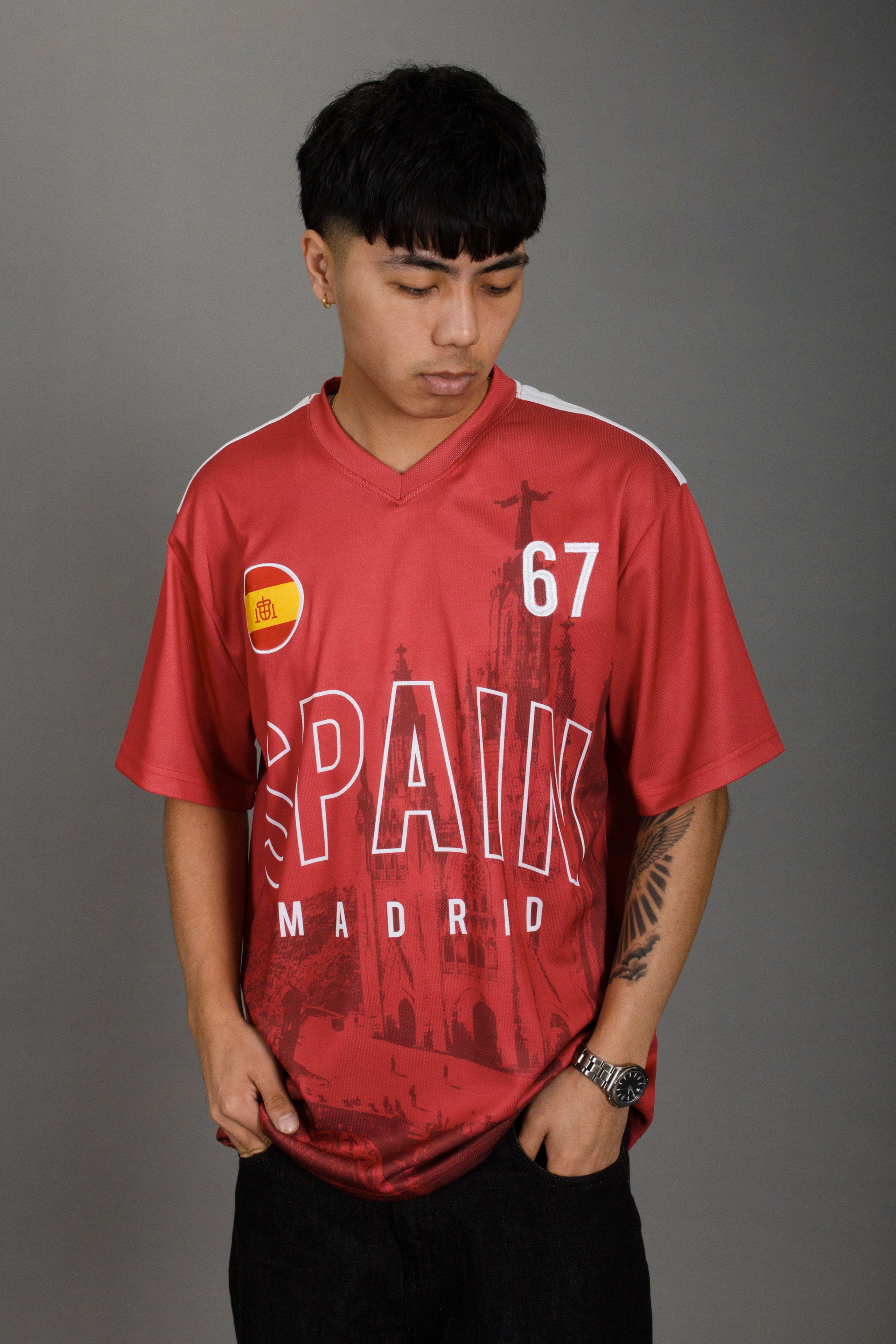 Red "Divine Soul" Spain Soccer Jersey