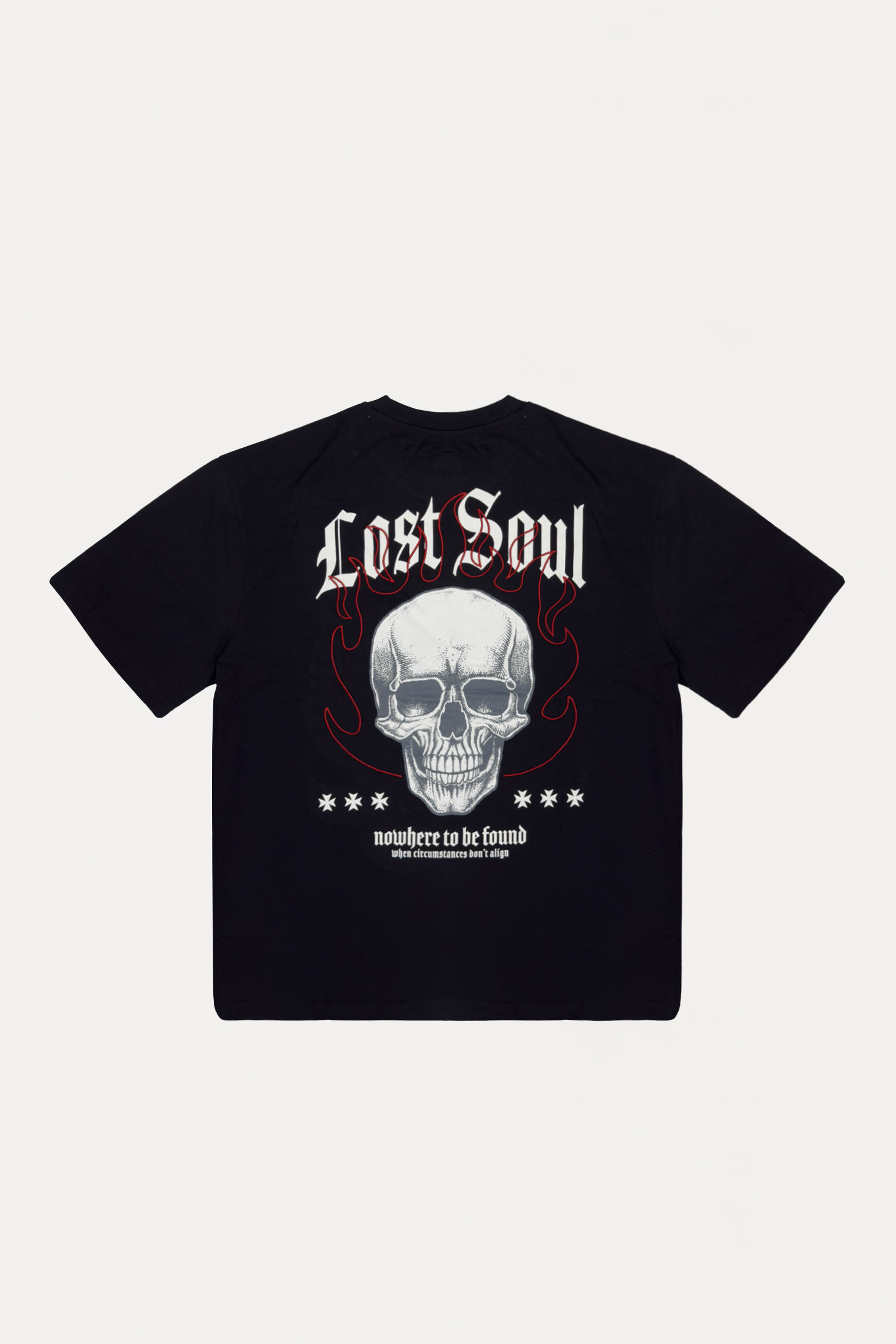 Black "Lost Soul" Boxy T-Shirt