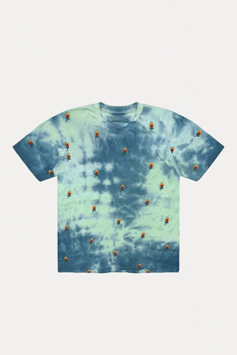 Teal Flaming Rose Tie-Dye T-Shirt | Eighty Eight Brand