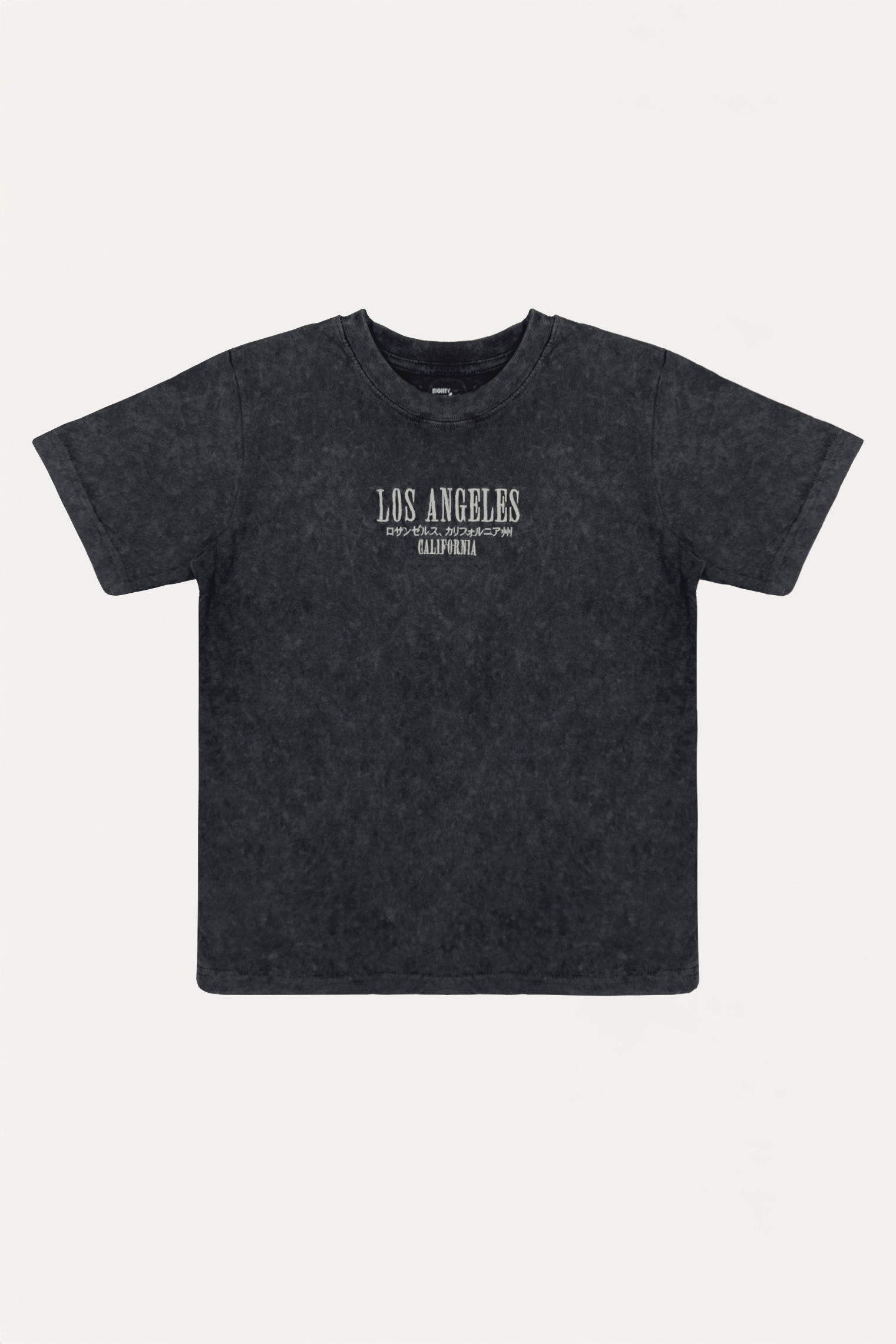 Black Mineral Wash "Los Angeles" T-Shirt