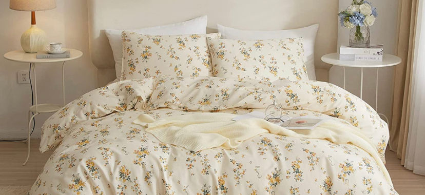 Yellow Floral Duvet