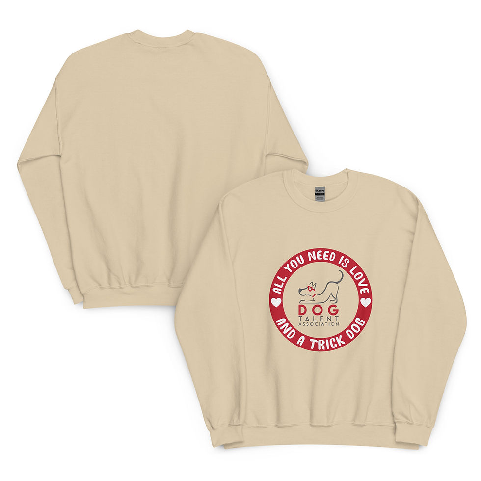 Thumbnail: All you need is love and a trick dog - unisex sweatshirt