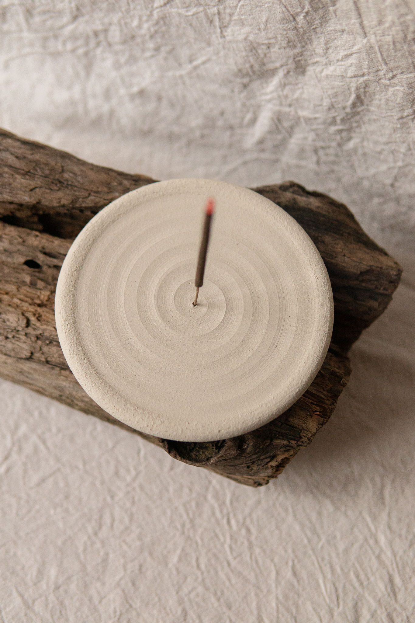 sandstone spiral incense holder