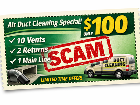 Air Duct Cleaning in Concord, North Carolina: Why $100 Coupons Are a Red Flag