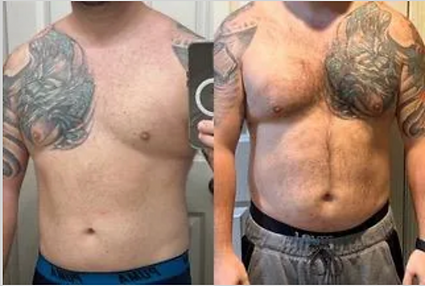 Before and after fitness