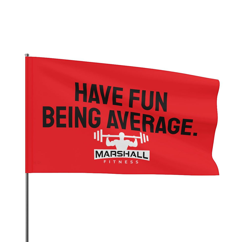 Thumbnail: HAVE FUN BEING AVERAGE.  Flag